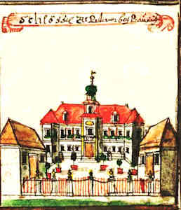 Schlössel zu Peterw. bey Prausnitz - Pałacyk, widok ogólny